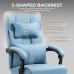 DOWINX Leather Office Chair, Ergonomic PU Gaming Computer Chair with Footrest, Lumbar Support, Swivel Wheels for Home, Office - LS-6653P